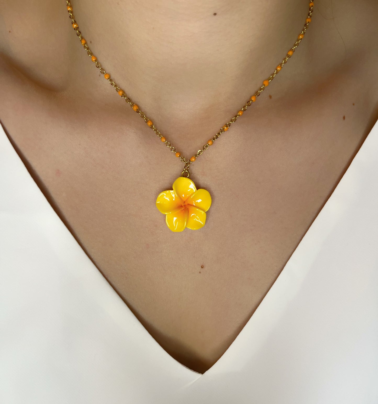 Collier Vaïa orange
