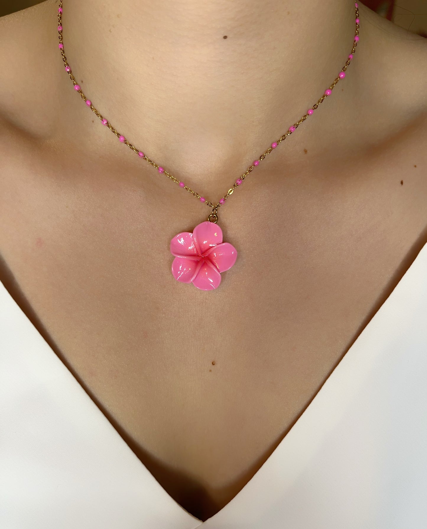 Collier Vaïa rose