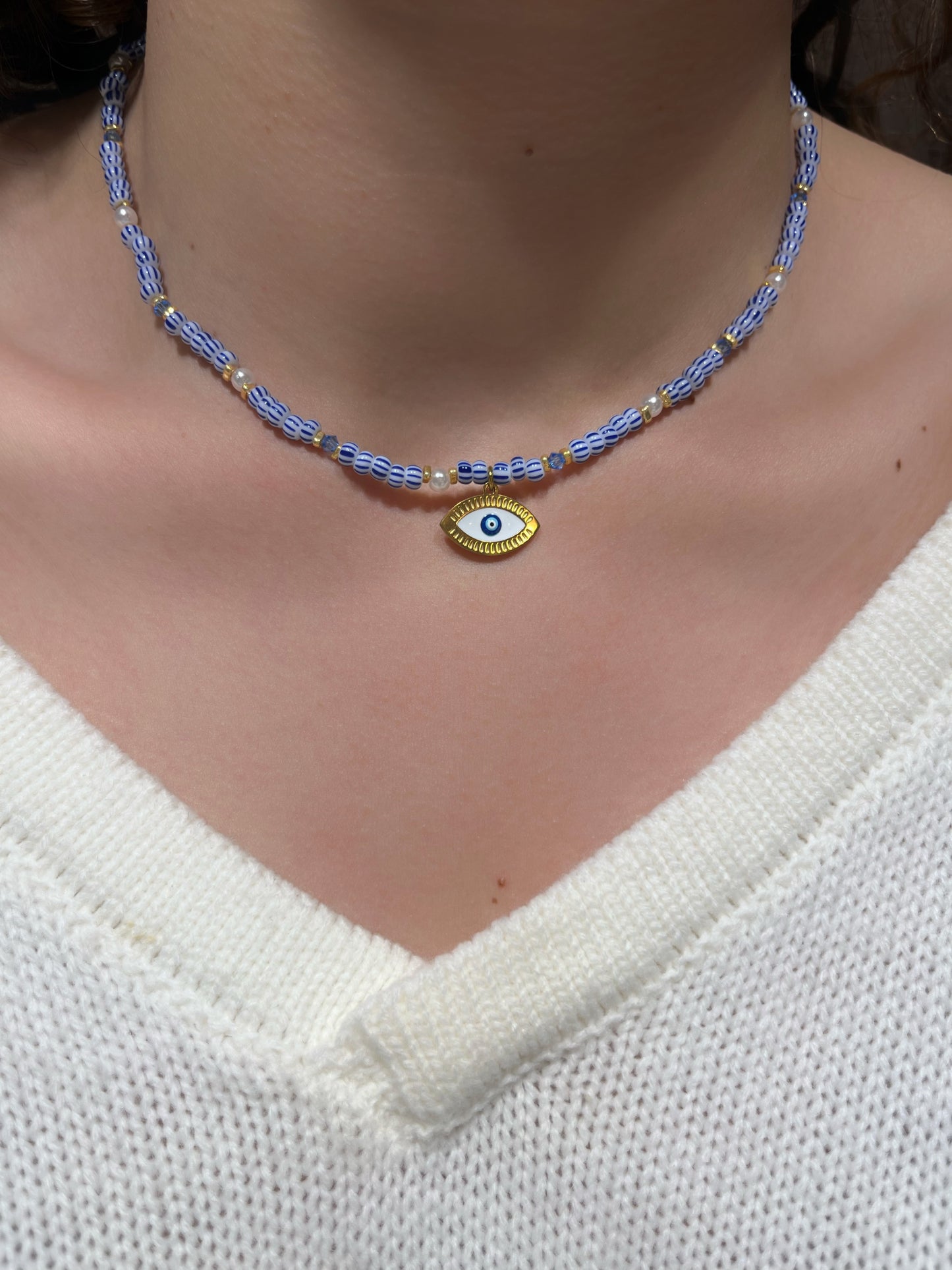 Collier Blue Eye - Acier inoxydable