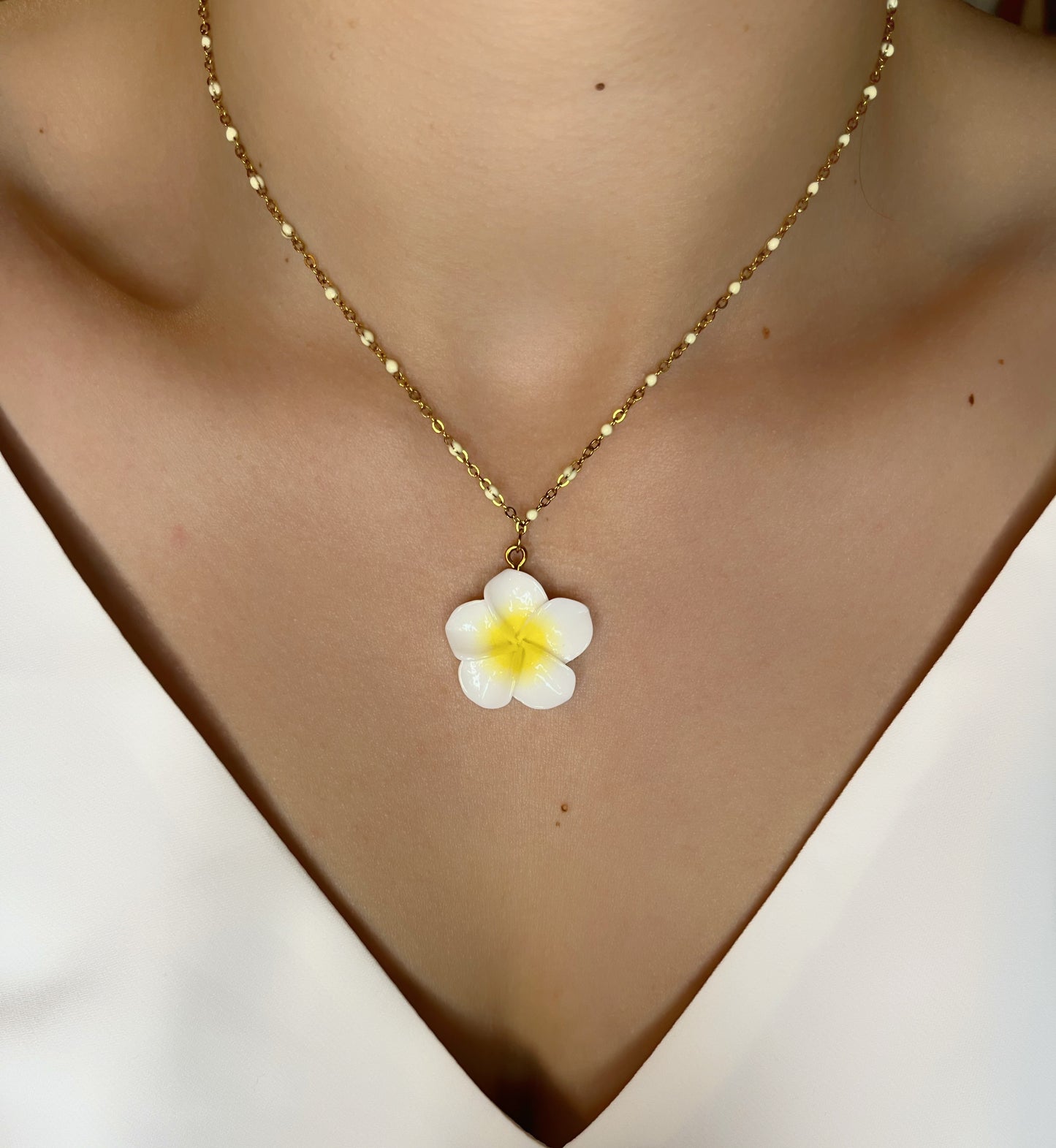 Collier Vaïa blanc