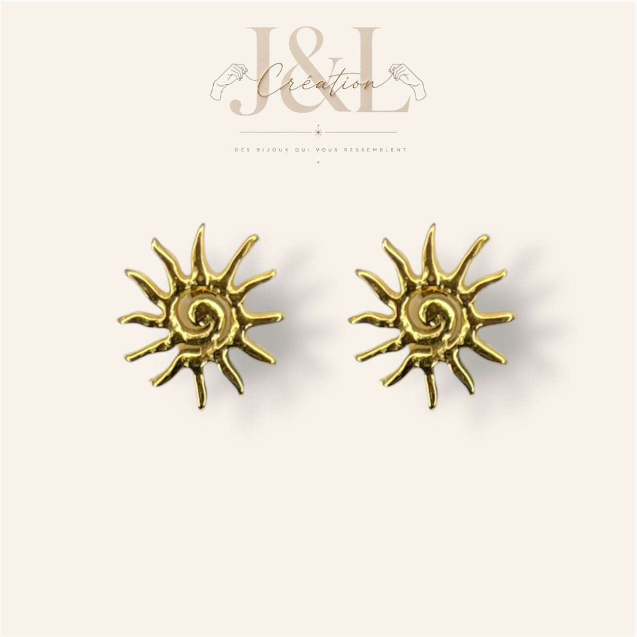 Boucles d’oreilles Sun -Acier inoxydable