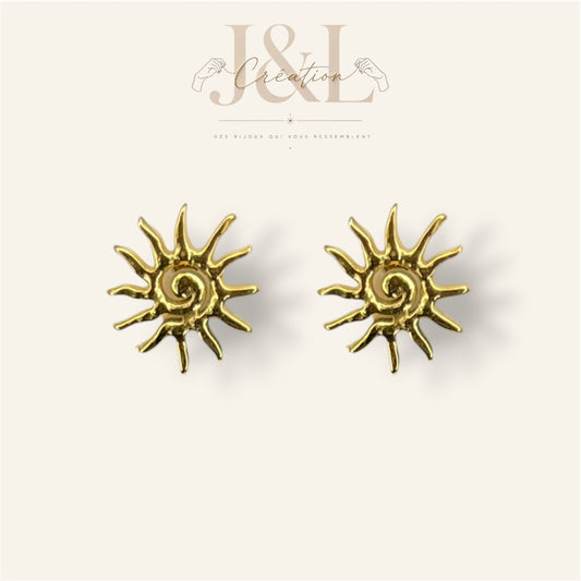 Boucles d’oreilles Sun -Acier inoxydable