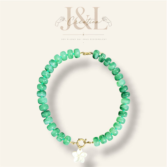 Collier Tiara vert foncé - Acier inoxydable