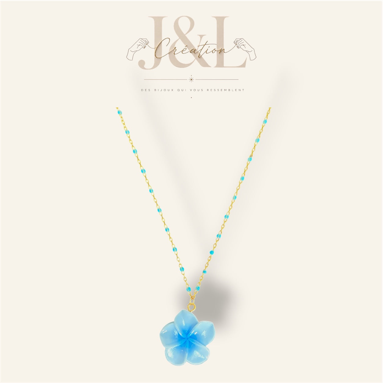 Collier Vaïa bleu