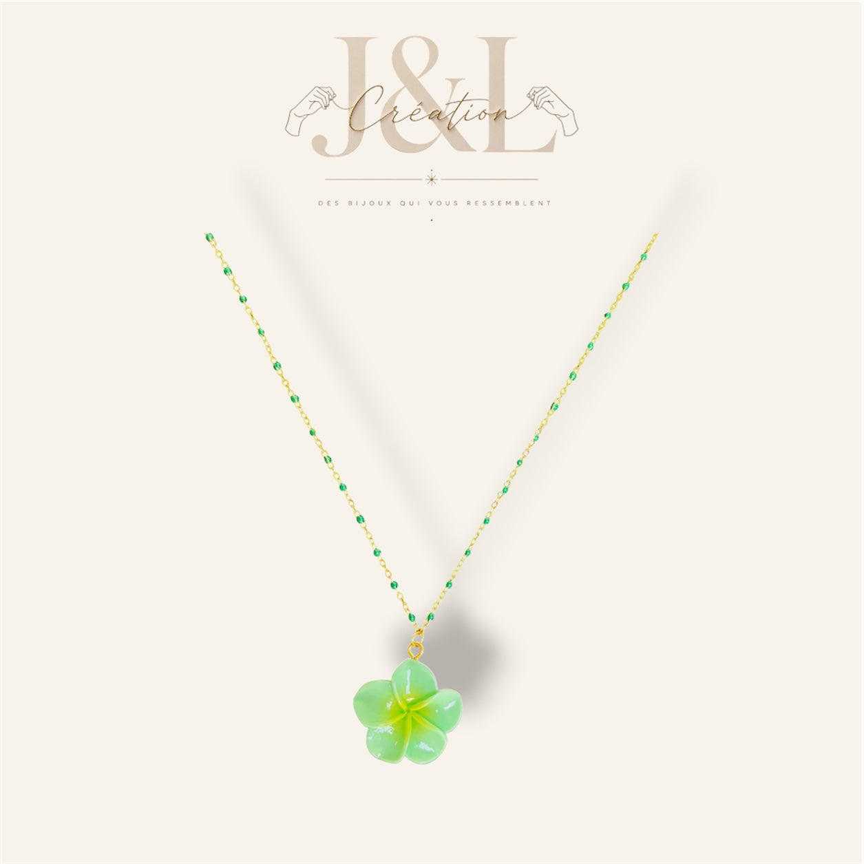 Collier Vaïa vert