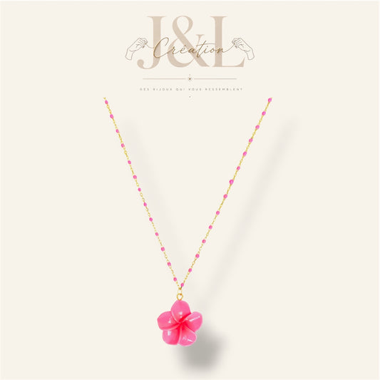Collier Vaïa rose