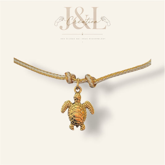 Bracelet Playa Blanc et doré Tortue - Acier inoxydable