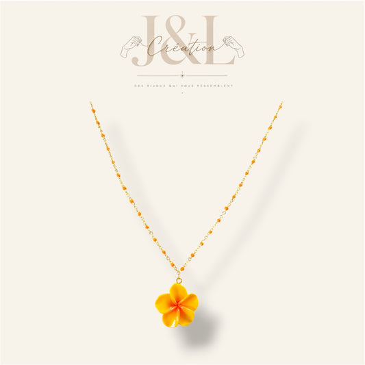 Collier Vaïa orange