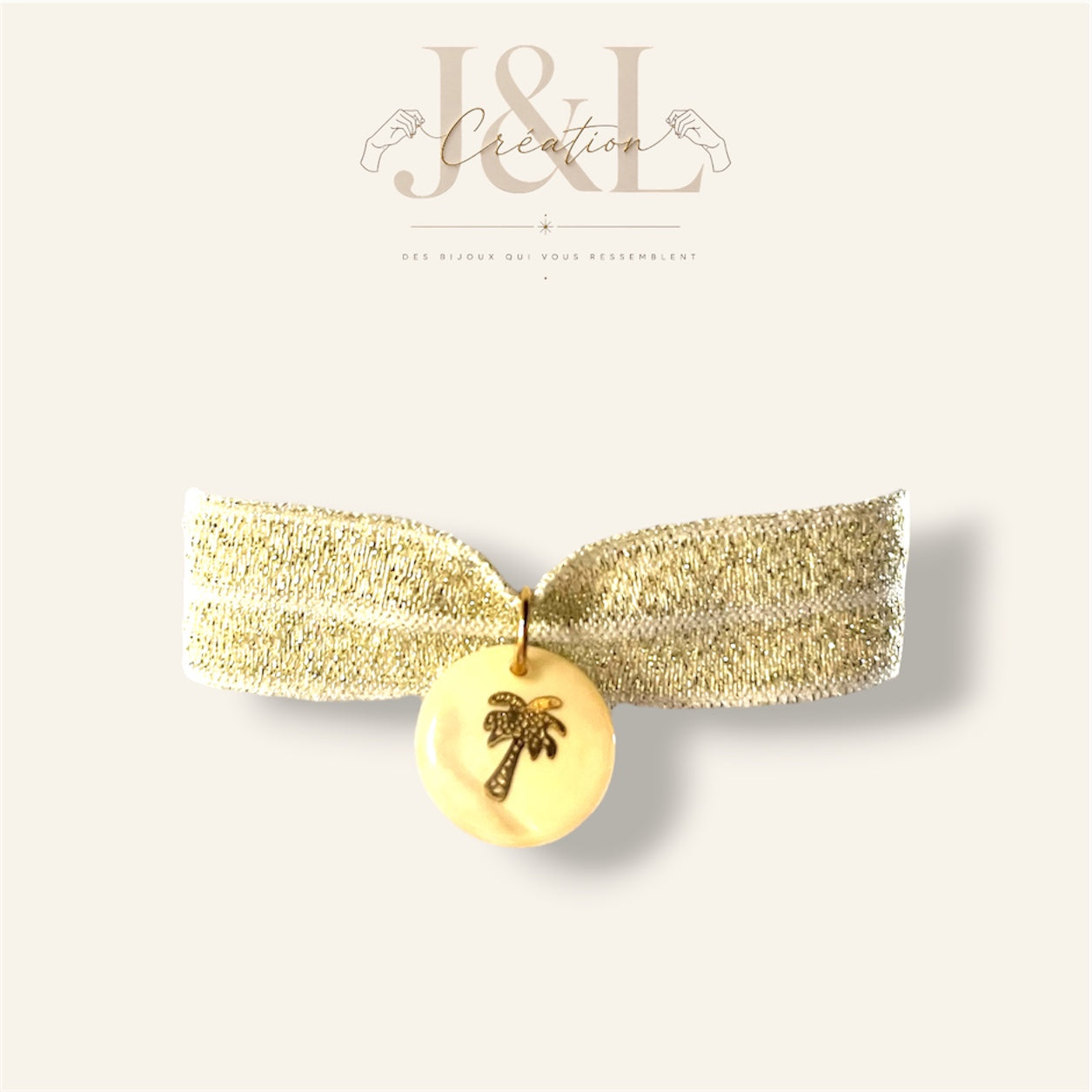 Bracelet Shiny doré- palmier