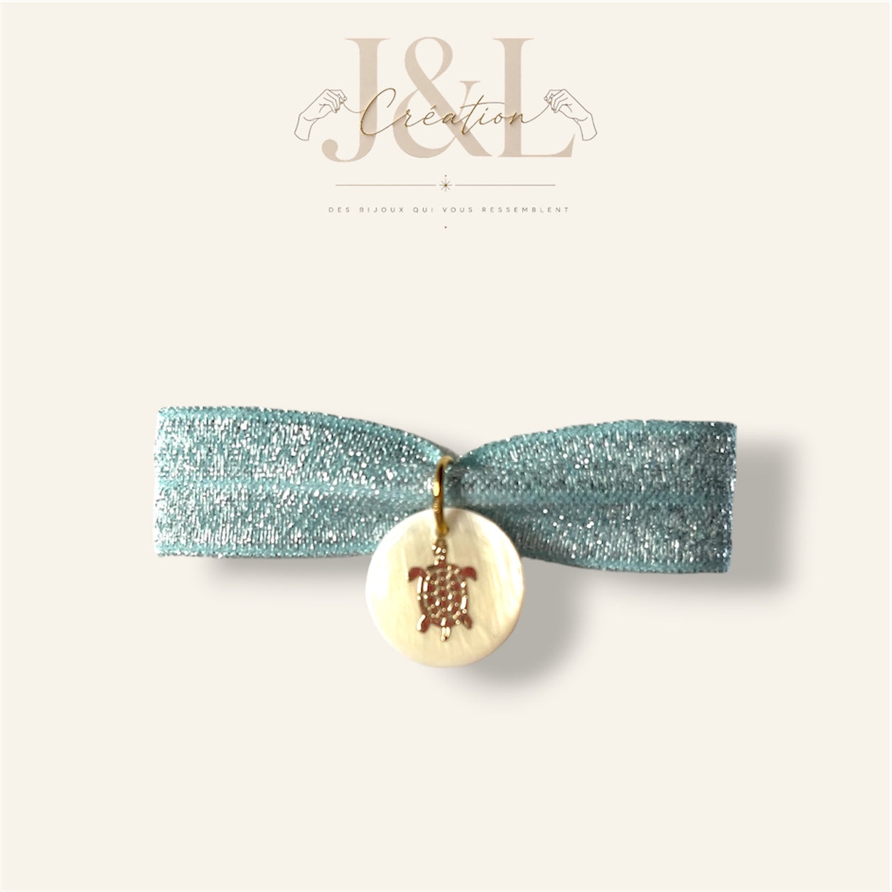 Bracelet Shiny bleu - tortue