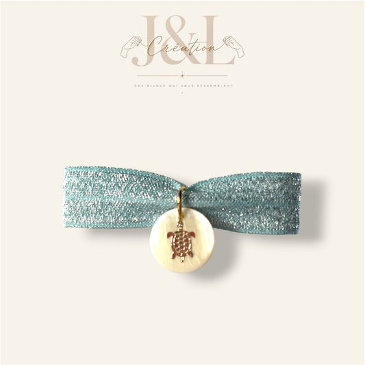 Bracelet Shiny bleu - tortue