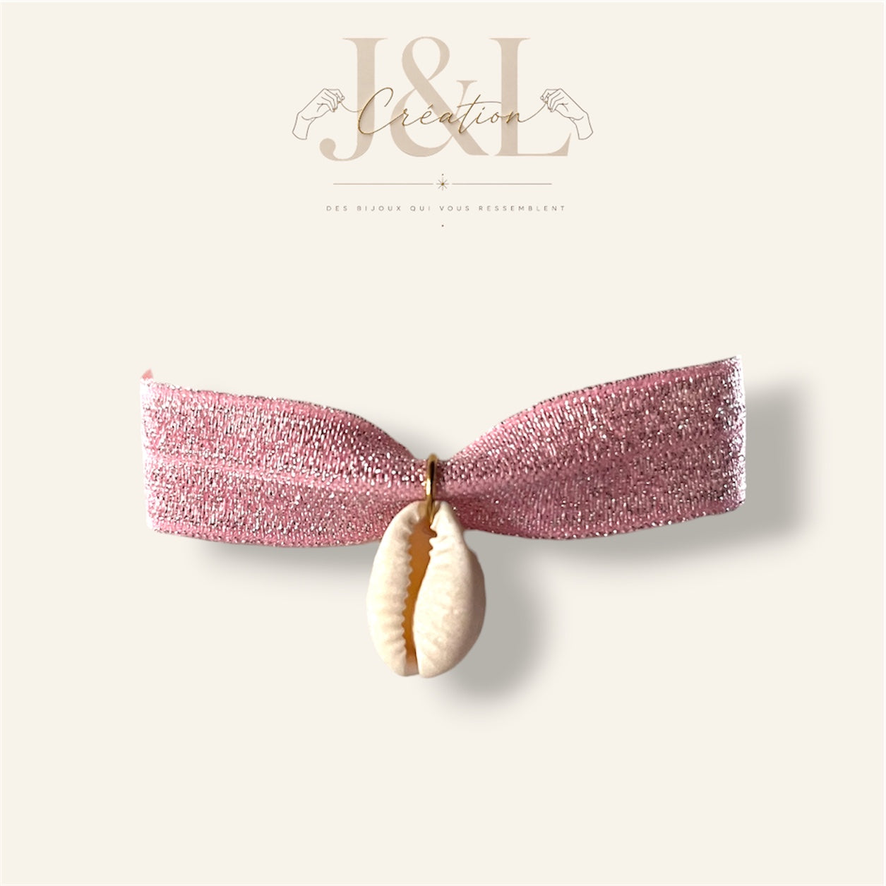 Bracelet Shiny rose clair - Coquillage