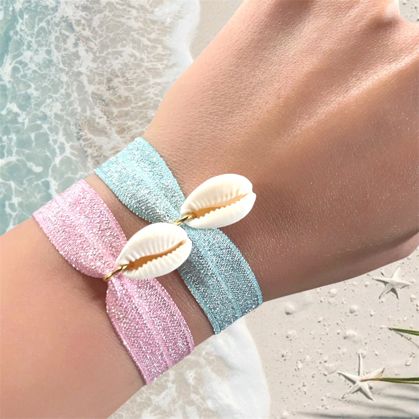 Bracelet Shiny bleu - Coquillage
